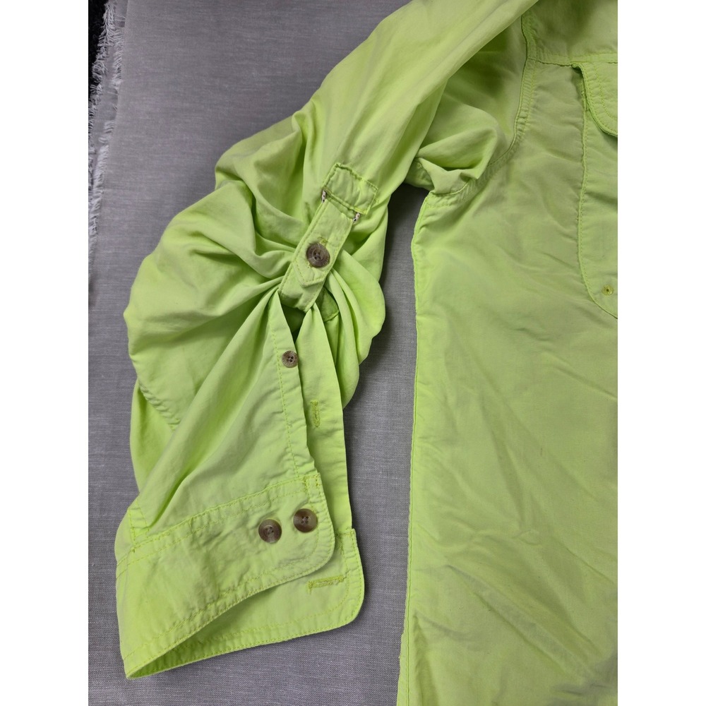 Magellan Outdoors Fish Gear Mens XL Lime Green Long Sleeve Fishing Shirt MagWick - Picture 6 of 11
